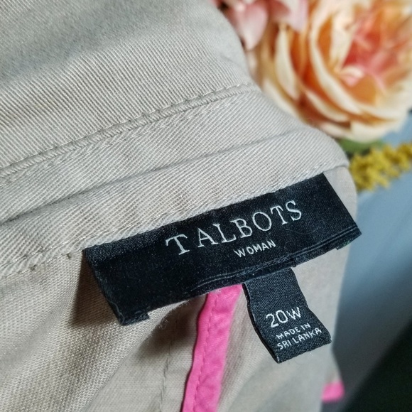 | talbots | tan cotton twill blazer - Picture 4 of 5